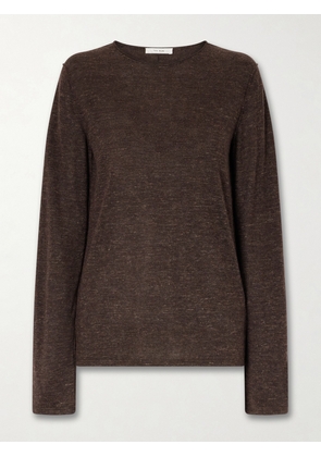 The Row - Nile Cashmere, Silk And Linen Blend Sweater - Brown - xx small,x small,small,medium,large,x large