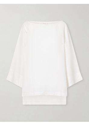 The Row - Junia Oversized Linen Blouse - White - US0,US2,US4,US6,US8,US10,US12,US14