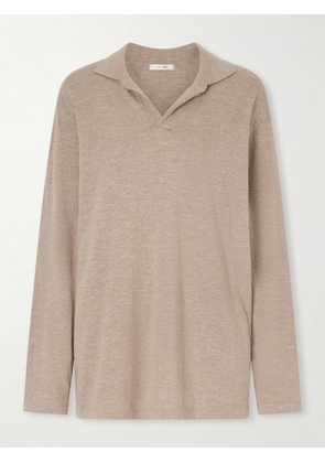 The Row - Niosa Cotton And Linen-blend Polo Shirt - Neutrals - x small,small,medium,large,x large
