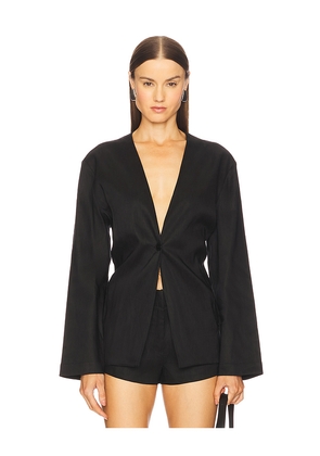 EAVES Iyla Shirt Blazer in Black. Size S. Also in XS, M, XL.