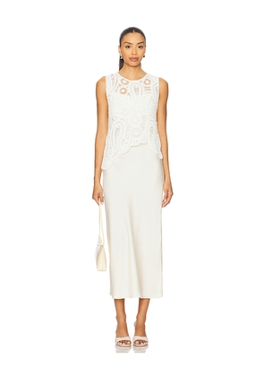 ASTR the Label Martina Sweater Dress in White,Cream. Size M. Also in L, S, XS.