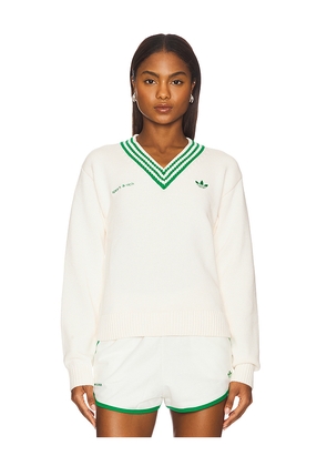 adidas Originals x Sporty & Rich Sweater in White. Size S. Also in XS.
