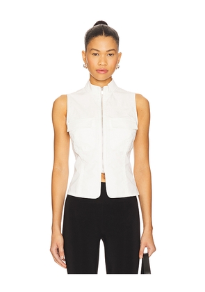 EAVES Aven Vest Top in White. Size M. Also in L, S, XS, XXS.
