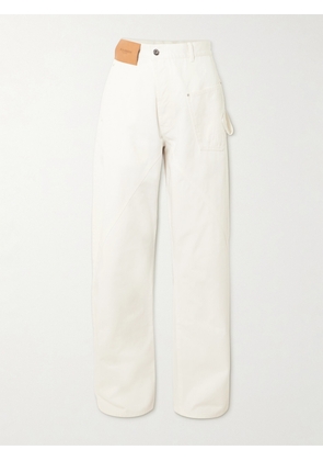JW Anderson - Twisted Paneled High-rise Jeans - Off-white - 24,26,28,30,32