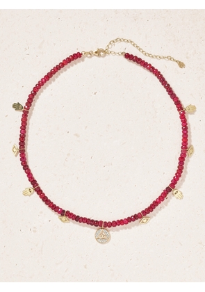 Sydney Evan - 14-karat Gold, Ruby And Diamond Necklace - One size