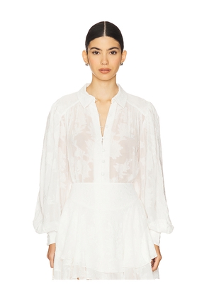 HEMANT AND NANDITA x REVOLVE Boho Shirt in White. Size M. Also in L, S, XL, XS.