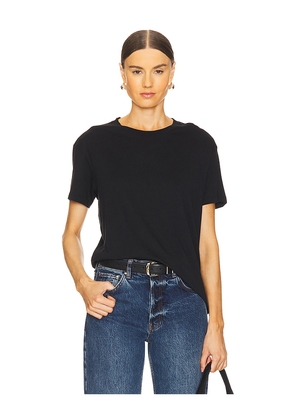 Eterne Short Sleeve Boyfriend Tee in Black. Size M. Also in S, XS.