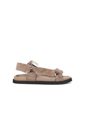 THE ATTICO Salinas Flatform Sandal in Taupe. Size 37. Also in 36, 38, 39, 41.