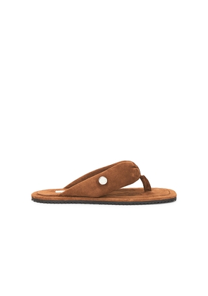 THE ATTICO Indie Flat Thong Sandal in Brown. Size 36.5. Also in 36, 41.