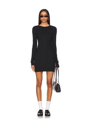 Eterne Long Sleeve Crewneck Mini Dress in Black. Size M. Also in S.