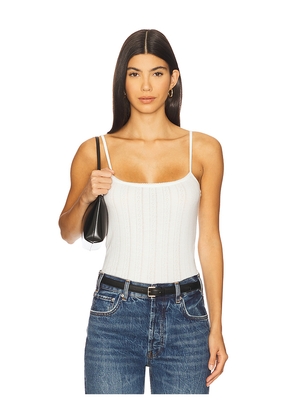 ANINE BING Pia Cami Tank in White. Size M. Also in L, S.