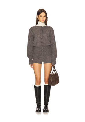 ALL THE WAYS Belle Short Set in Grey. Size L. Also in M, S, XS.