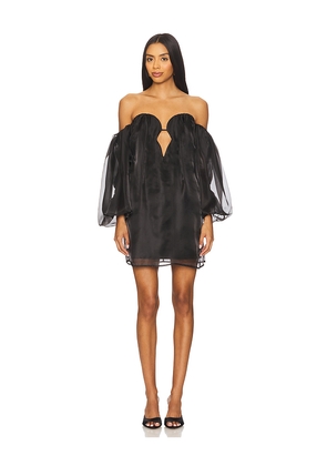 Bardot Freda Volume Mini Dress in Black. Size 12. Also in 4, 2, 6, 8, 10.