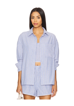 BLANKNYC Button Up Shirt in Blue. Size M. Also in L, S.