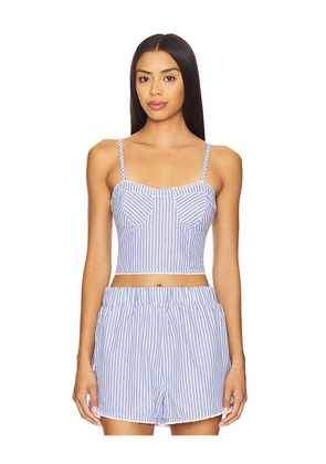BLANKNYC Bustier Crop Top in Blue. Size M. Also in L, S, XS.