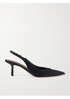 NEOUS - Moriah Lace-trimmed Twill Slingback Pumps - Black - IT35,IT36,IT36.5,IT37,IT37.5,IT38,IT38.5,IT39,IT39.5,IT40,IT40.5,IT41