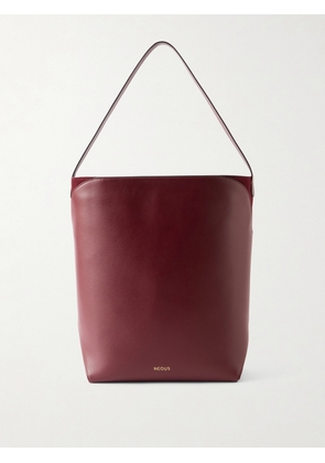 NEOUS - Thea Suede-trimmed Leather Shoulder Bag - Burgundy - One size