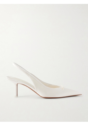 NEOUS - Moriah Lace-trimmed Twill Slingback Pumps - Cream - IT35,IT36,IT36.5,IT37,IT37.5,IT38,IT38.5,IT39,IT39.5,IT40,IT40.5,IT41