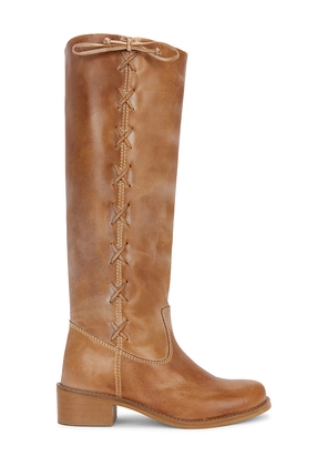 Dico Copenhagen Ann Gaucho With Laces Boot in Tan. Size 37. Also in 36, 38, 39, 40, 41.