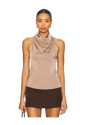 ALL THE WAYS Beth Halter Top in Nude. Size M. Also in S.