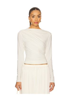ANINE BING Bray Top in Ivory. Size M. Also in L, XS.