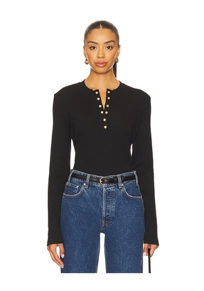 ANINE BING Alessia Long Sleeve Tee in Black. Size XS. Also in M.