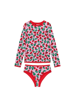 BEACH RIOT Little Maya And Janie Set in Pink. Size 3/4. Also in 2, 5/6.