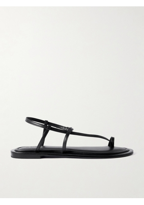 A Emery - Reef Leather Sandals - Black - IT35,IT36,IT37,IT38,IT39,IT40,IT41,IT42