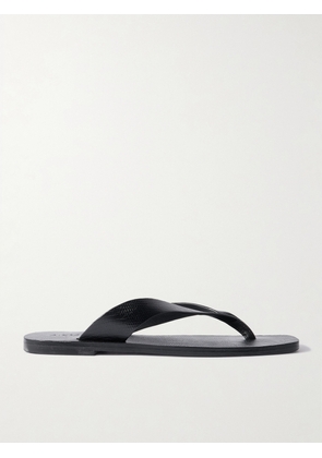 A Emery - Kinto Lizard-effect Leather Flip Flops - Black - IT35,IT36,IT37,IT38,IT39,IT40,IT41,IT42