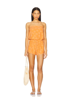 Bobi Romper in Orange. Size M. Also in XS, L, XL.