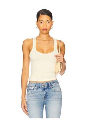 EB Denim Lucy Racer Back Tank in Yellow. Size M. Also in L, S, XL.