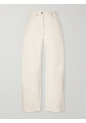 Another Tomorrow - High-rise Organic Barrel-leg Jeans - Ecru - IT36,IT38,IT40,IT42,IT44,IT46,IT48