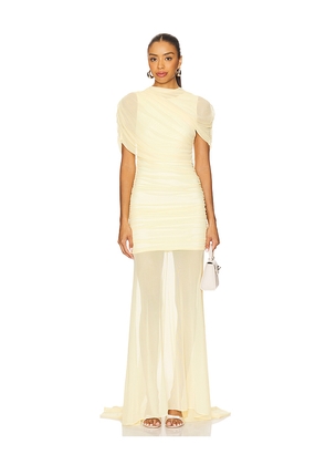 Amanda Uprichard x REVOLVE Evianna Gown in Yellow. Size M. Also in S, XS.