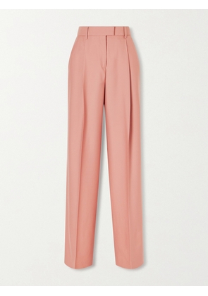 Another Tomorrow - + Net Sustain Pleated Virgin Wool-twill Wide-leg Pants - Pink - IT36,IT38,IT40,IT42,IT44,IT46,IT48