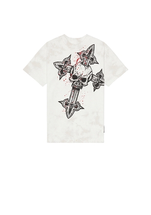 Affliction Cross Tee in Grey. Size M. Also in S, L, XL/1X.