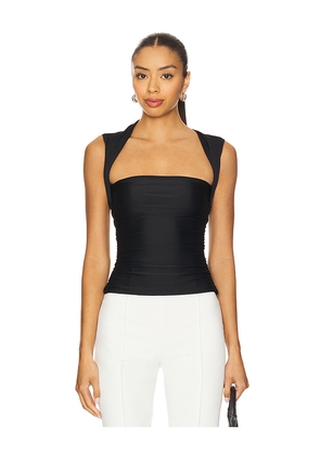 Amanda Uprichard x REVOLVE Short Sleeve Momo Top in Black. Size M. Also in L, S.