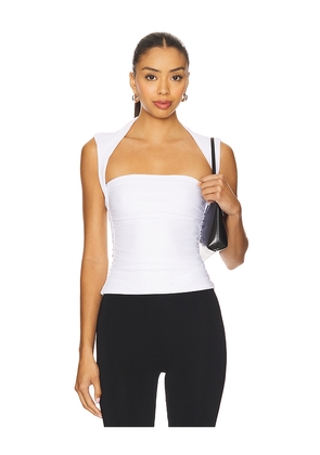 Amanda Uprichard x REVOLVE Short Sleeve Momo Top in Ivory. Size M. Also in L, S, XS.