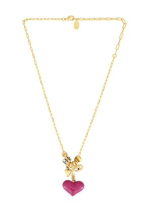 Elizabeth Cole Rachelle Necklace in Pink.