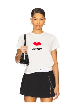 Araminta James Bisous Baby Tee in Ivory. Size XL. Also in XS.