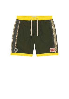 Critical Slide Mendoza 16 Mixed Tape Boardshort in Army. Size 32. Also in 30.