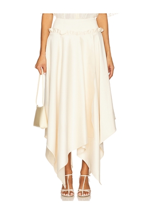 AKNVAS Vera Satin Skirt in Cream. Size 10. Also in 0, 4, 6, 8.