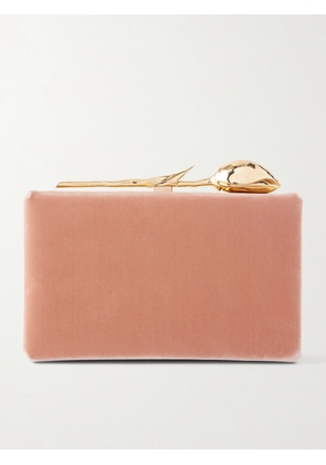 Erdem - Bloom Velvet Clutch - Pink - One size