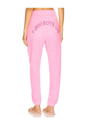 Boys Lie 1-800 Mac Slim Pant in Pink. Size S. Also in XS, L, XL.