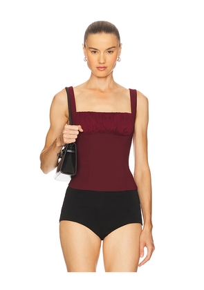 Elodie the Label Elodie Blaise Top in Burgundy. Size M. Also in L, S, XL, XS.
