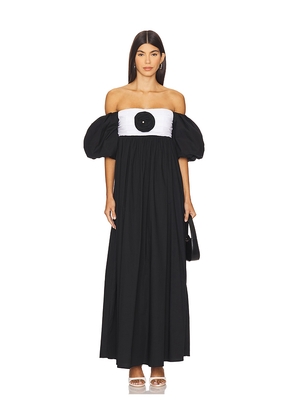 CAROLINE CONSTAS Santina Dress in Black. Size L. Also in M, S.