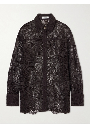 Joseph - Nyla Lace Shirt - Brown - FR 32,FR 34,FR 36,FR 38,FR 40,FR 42,FR 44