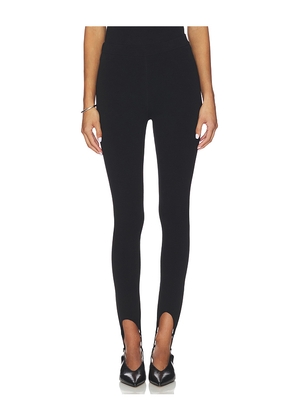 EAVES Deelia Knit Stirrup Legging in Black. Size M. Also in XXS, L, XL.