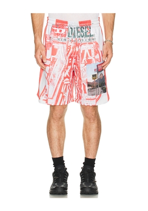 Diesel P-Kurt Short in Red. Size S. Also in XL/1X.