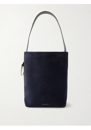 Victoria Beckham - Dia Leather And Suede Bucket Bag - Blue - One size