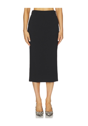 ALL THE WAYS Jane Midi Skirt in Black. Size L. Also in S, XS.